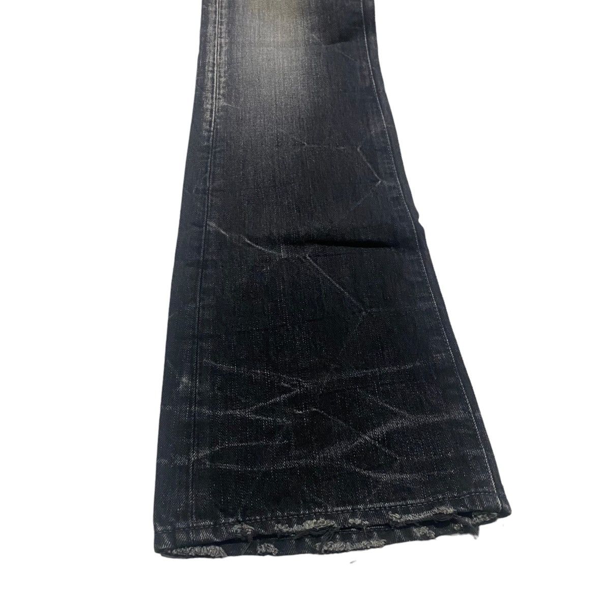 CIVARIZE Civarize Black Whisker Denim Flare Jeans Size US 30 / EU 46 - 8 Thumbnail