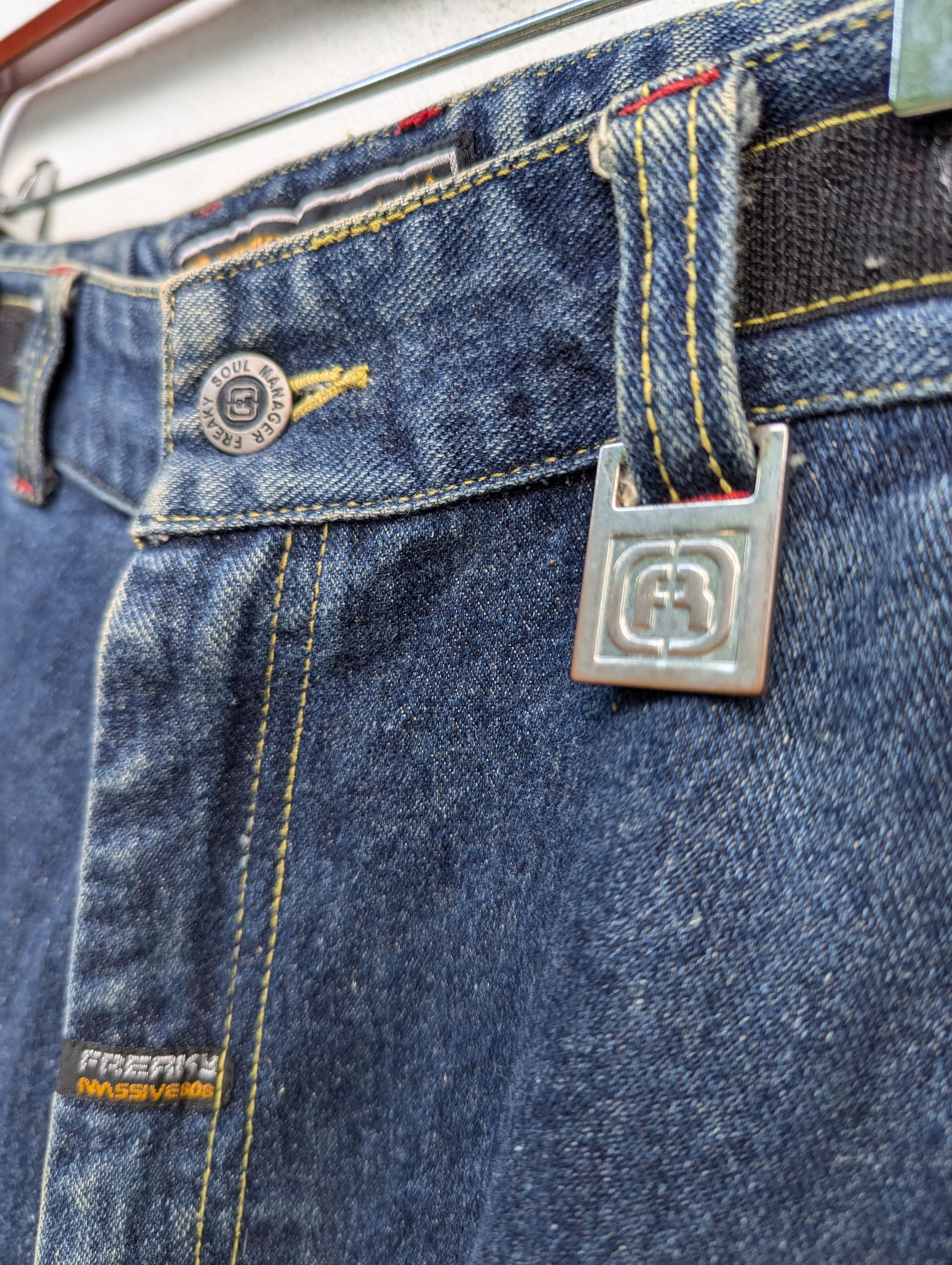 Japanese Brand FREAKY SOUL MANAGER DENIM LOOSE CARGO PANTS Size US 30 / EU 46 - 8 Thumbnail