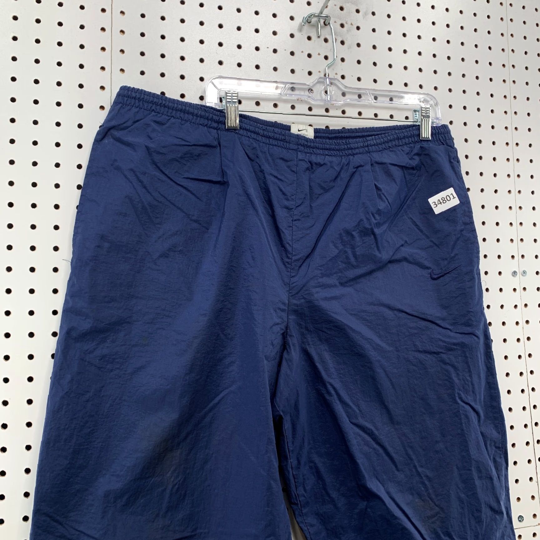 Nike VINTAGE Nike Windbreaker Pants Mens Large 38x31 Blue White Swoosh Lined 90s Size US 33 - 4 Thumbnail