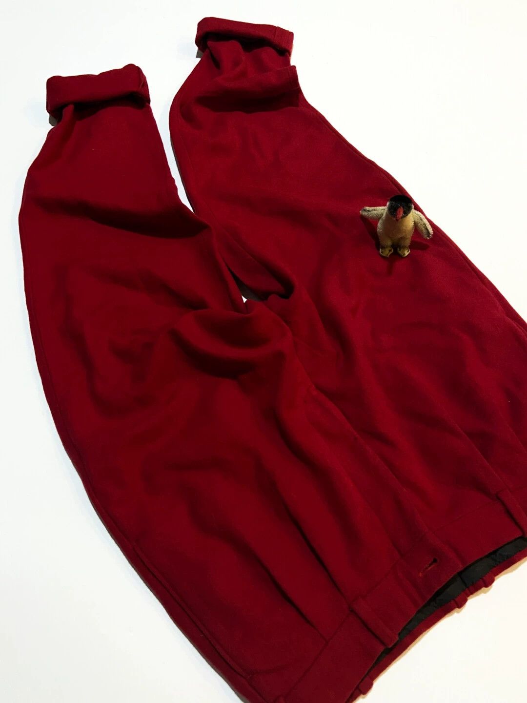 Yohji Yamamoto YOHJI YAMAMOTO 1980s Maru Mon Red Wool Trousers Size US 34 / EU 50 - 2 Thumbnail