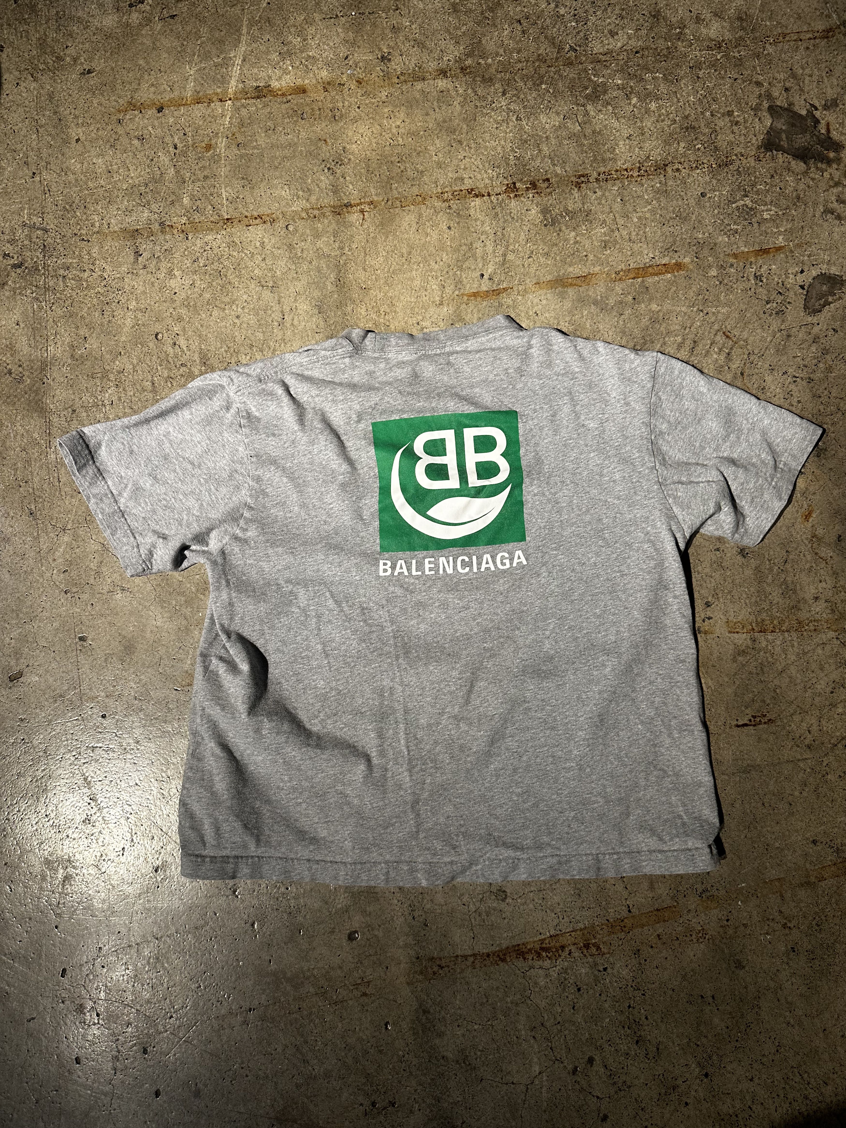 Balenciaga Green Environmental Short Sleeve Tee
