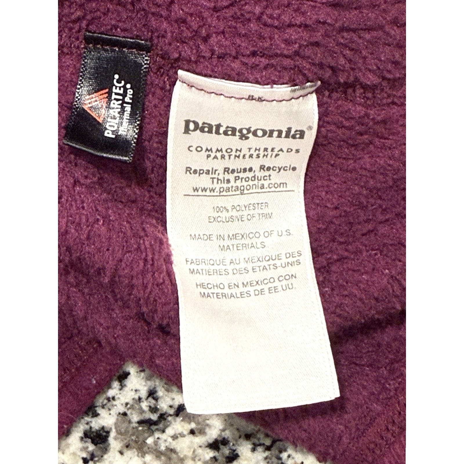 Patagonia Patagonia Pullover Sweatshirt Womens Small Purple Re-Tool Snap-T Fleece Mock Neck 1/4 Zip Logo Activewear Size S / US 4 / IT 40 - 6 Thumbnail