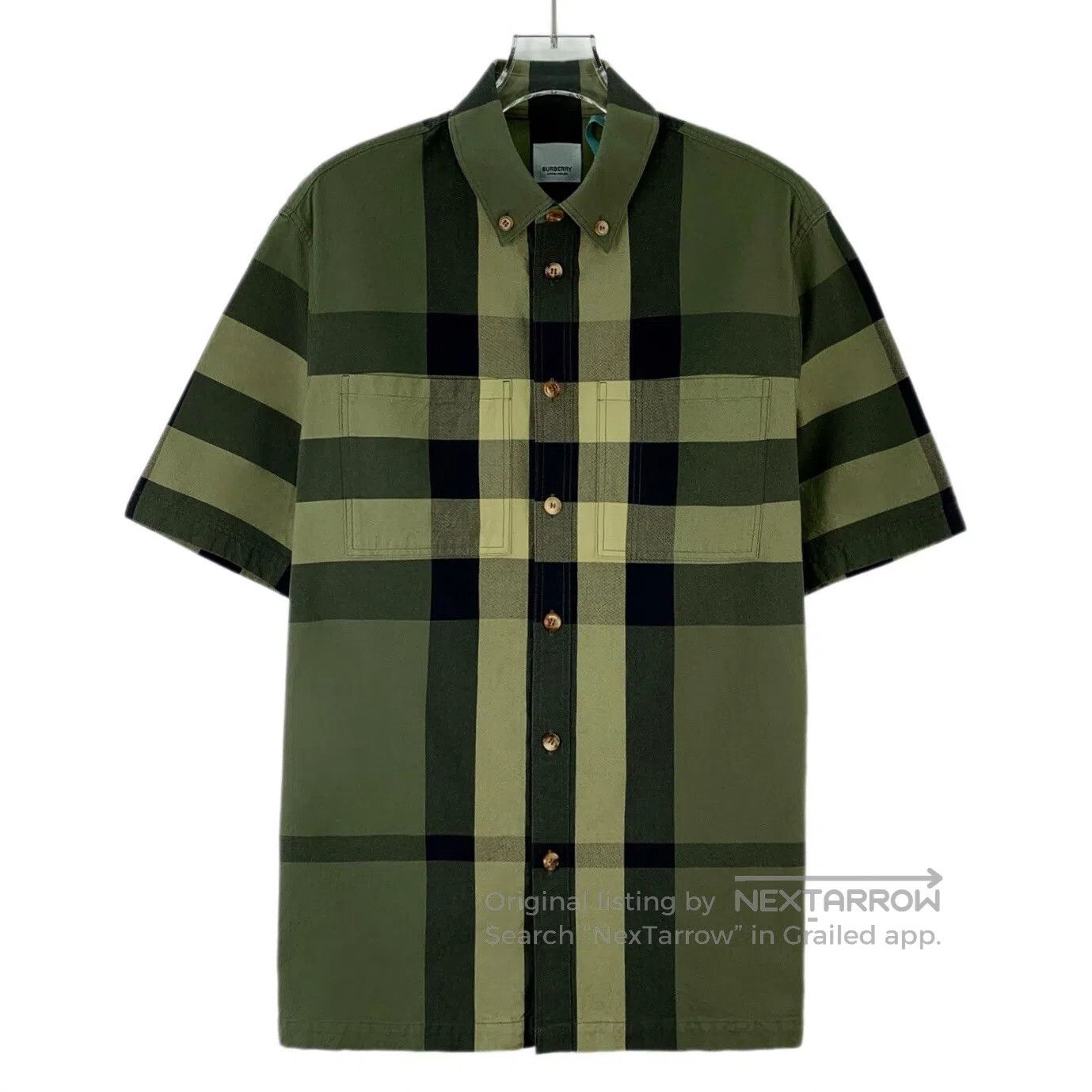 Burberry Burberry Dark green plaid cotton lapel single-breasted sho Size US S / EU 44-46 / 1 - 1 Thumbnail