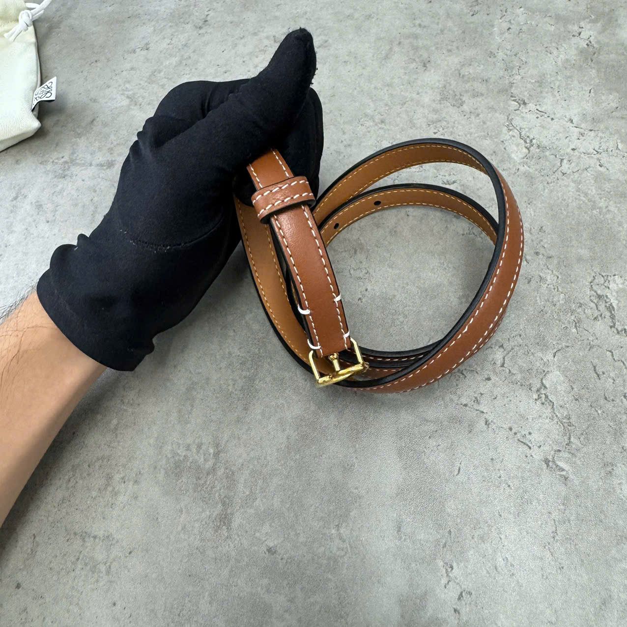 Loewe LOEWE Belt In Smooth Calfskin TAN/GOLD Size ONE SIZE - 4 Thumbnail