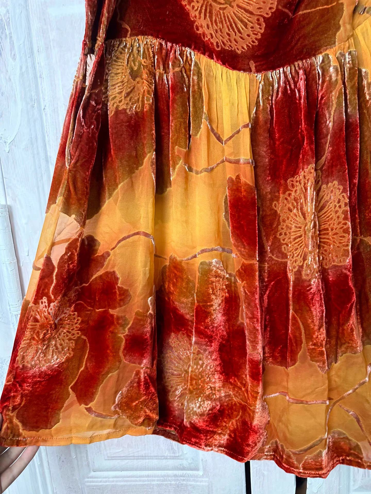 Yohji Yamamoto yohji yamamoto Velvet Midi Skirt K20 Size 24" / US 00 / IT 34 - 3 Thumbnail