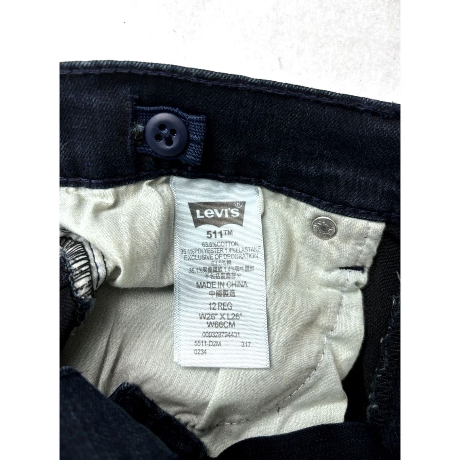 Levi's Levi's 511 Slim Fit Jeans Blue Stretch Dark Wash 81917 Womens Size 12R 26x24.5 Size 34" / US 12 / IT 48 - 4 Thumbnail
