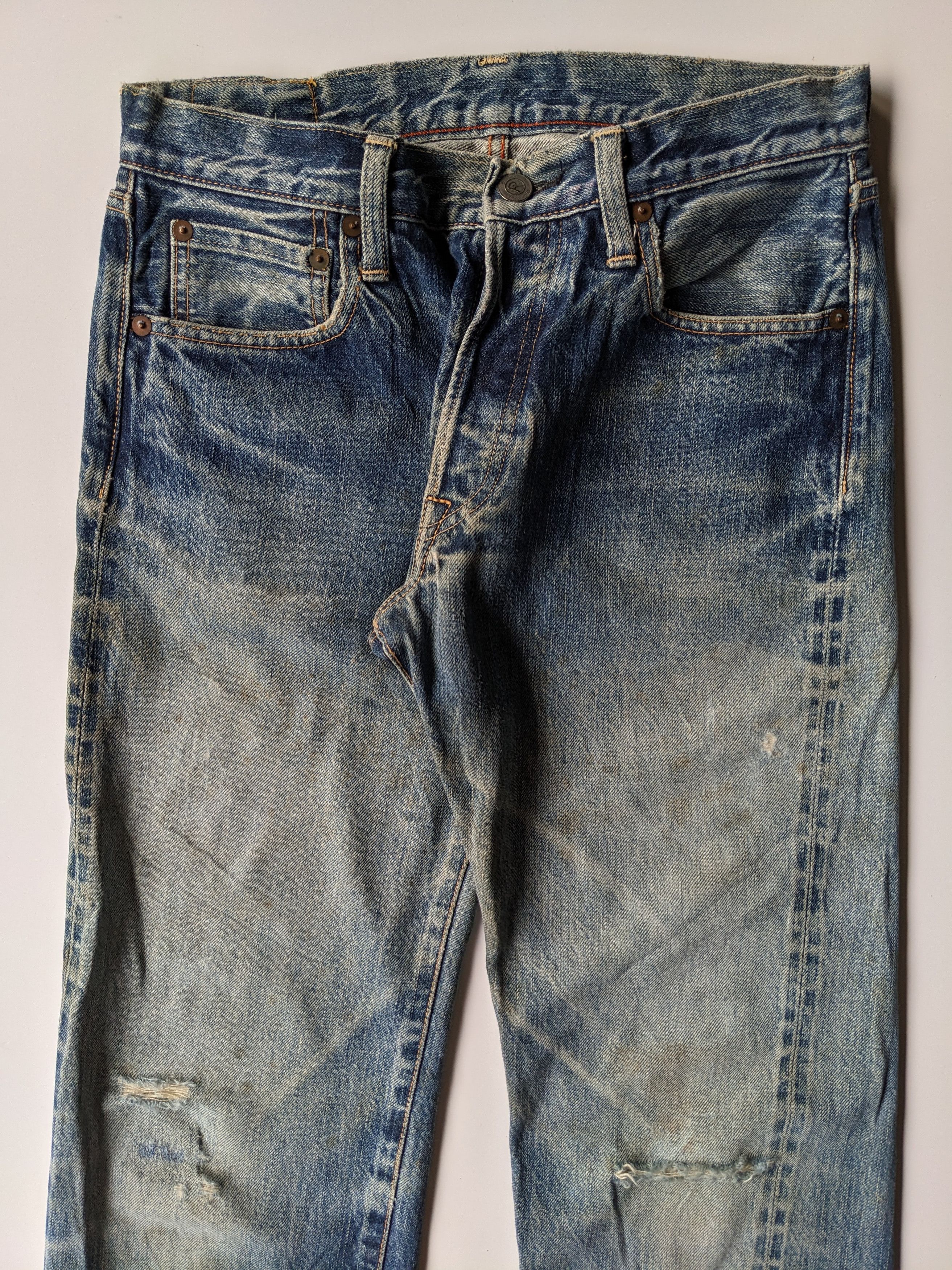 45rpm × Japanese Brand Vintage 45rpm distressed selvedge jeans Size US 28 / EU 44 - 3 Thumbnail