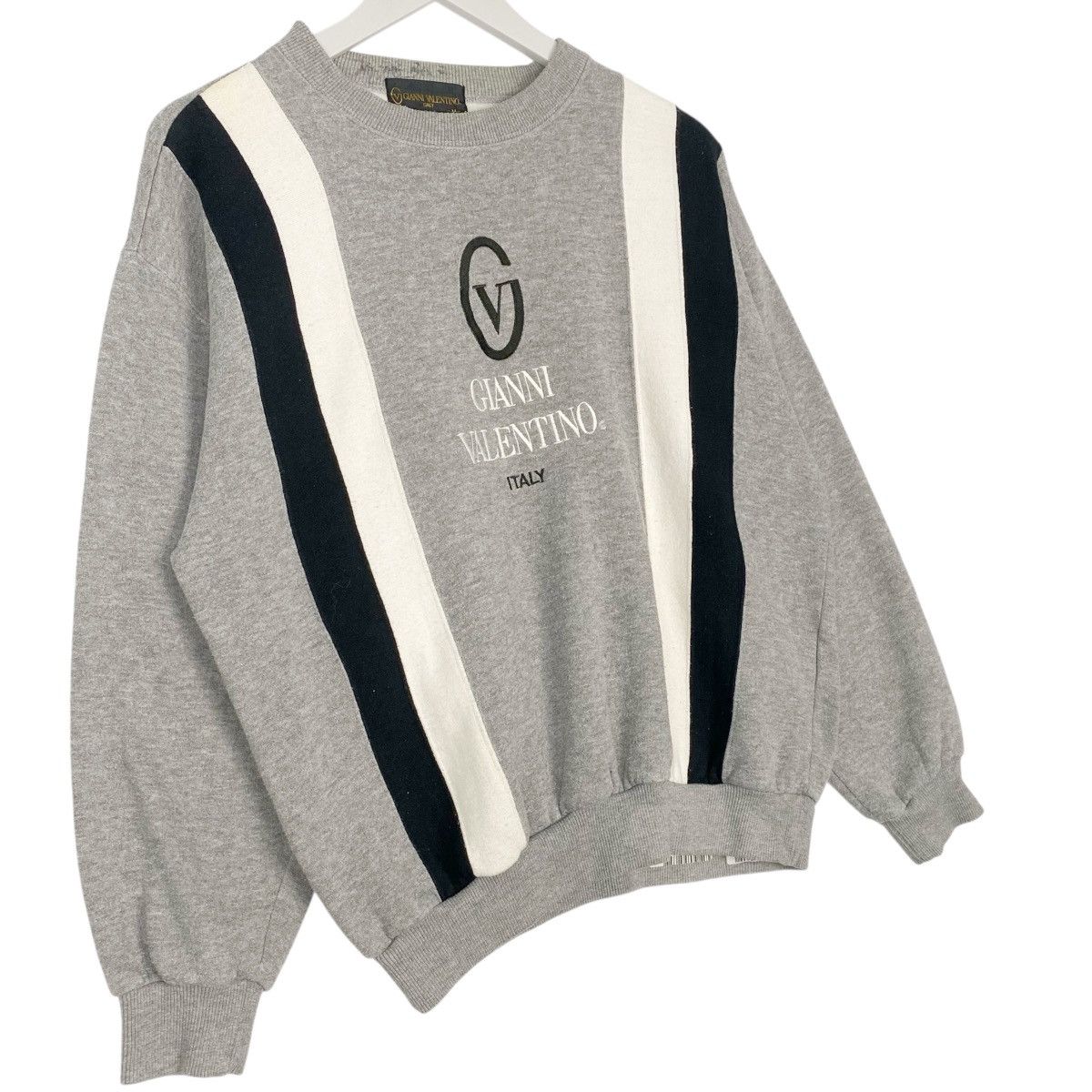 Vintage Vintage Gianni Valentino Sweatshirt Crewneck Big Logo Gray Size M / US 6-8 / IT 42-44 - 3 Thumbnail