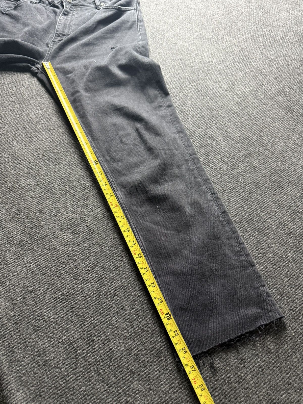 Sandro Sandro Paris Distressed Black Denim Jeans Straight Fit Size 30" / US 8 / IT 44 - 22 Thumbnail