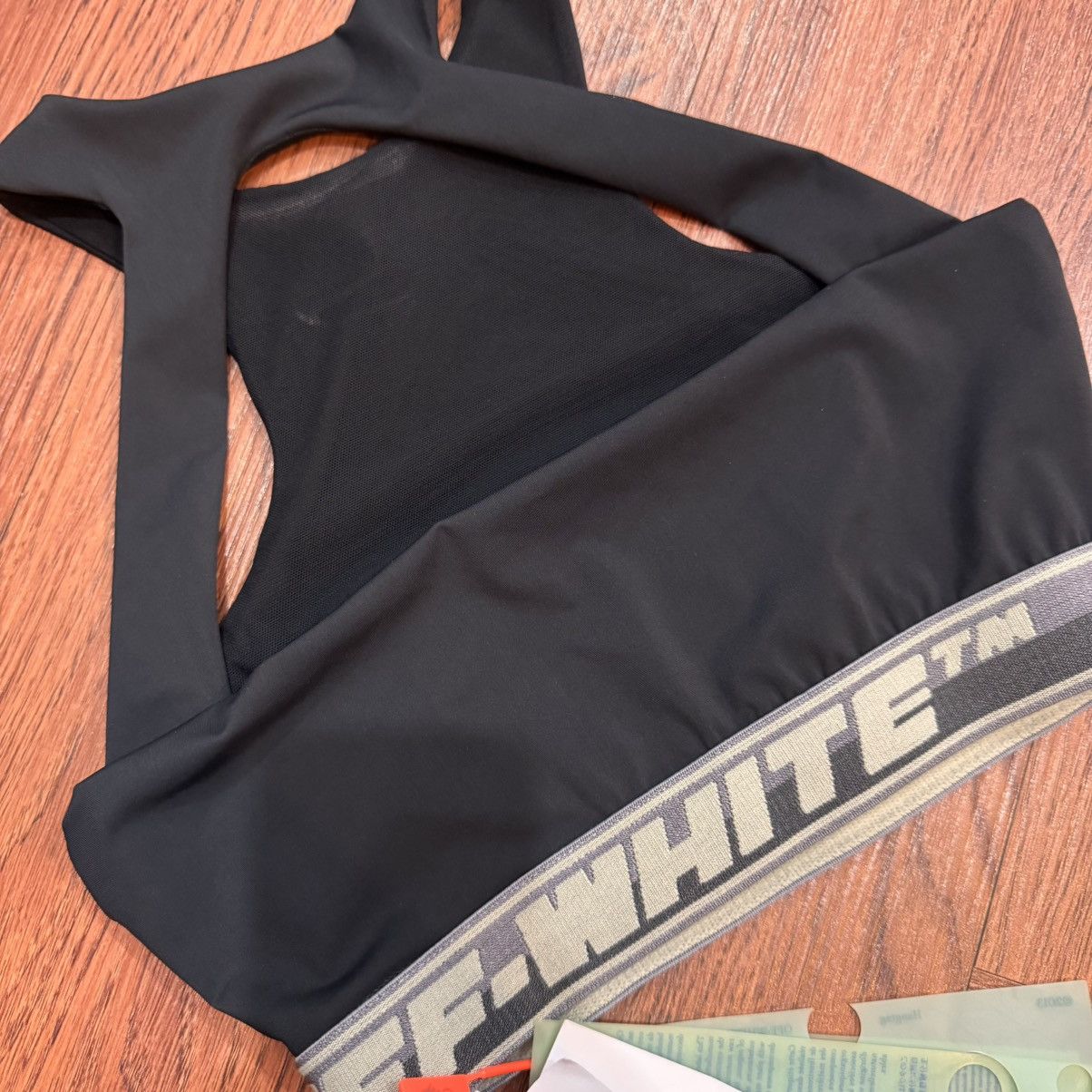 Off-White Off white Logo Band Active Bra in Stretch Nylon Size S / US 4 / IT 40 - 12 Thumbnail