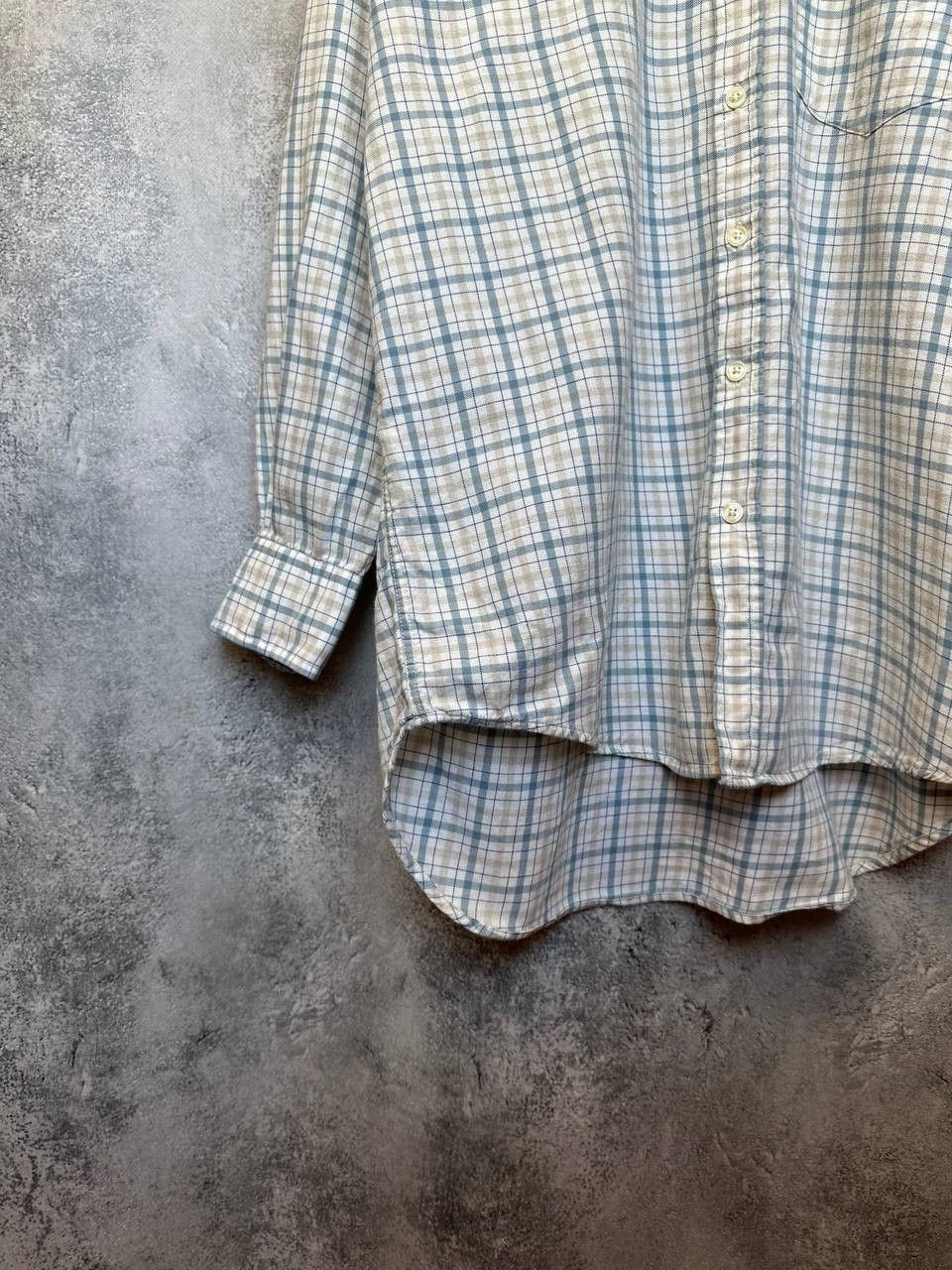 James Meade Flannel Plaid Shirt LS Cotton/Wool Button Up