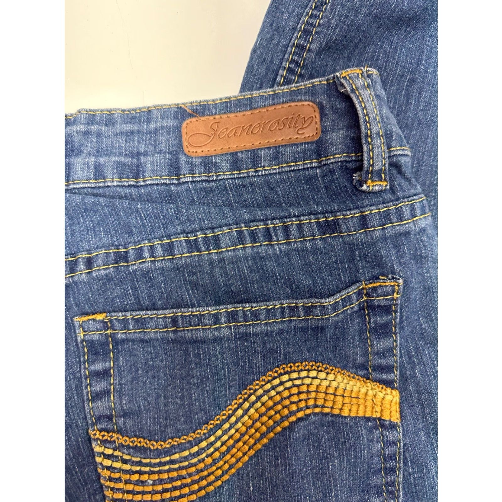 Denime Jeanerosity Womens Jeans Size 8 Denim Jeans Womens Regular Blue 5-Pocket Design Comfort Pockets Straight Vintage: No Strai... Size 30" / US 8 / IT 44 - 7 Thumbnail
