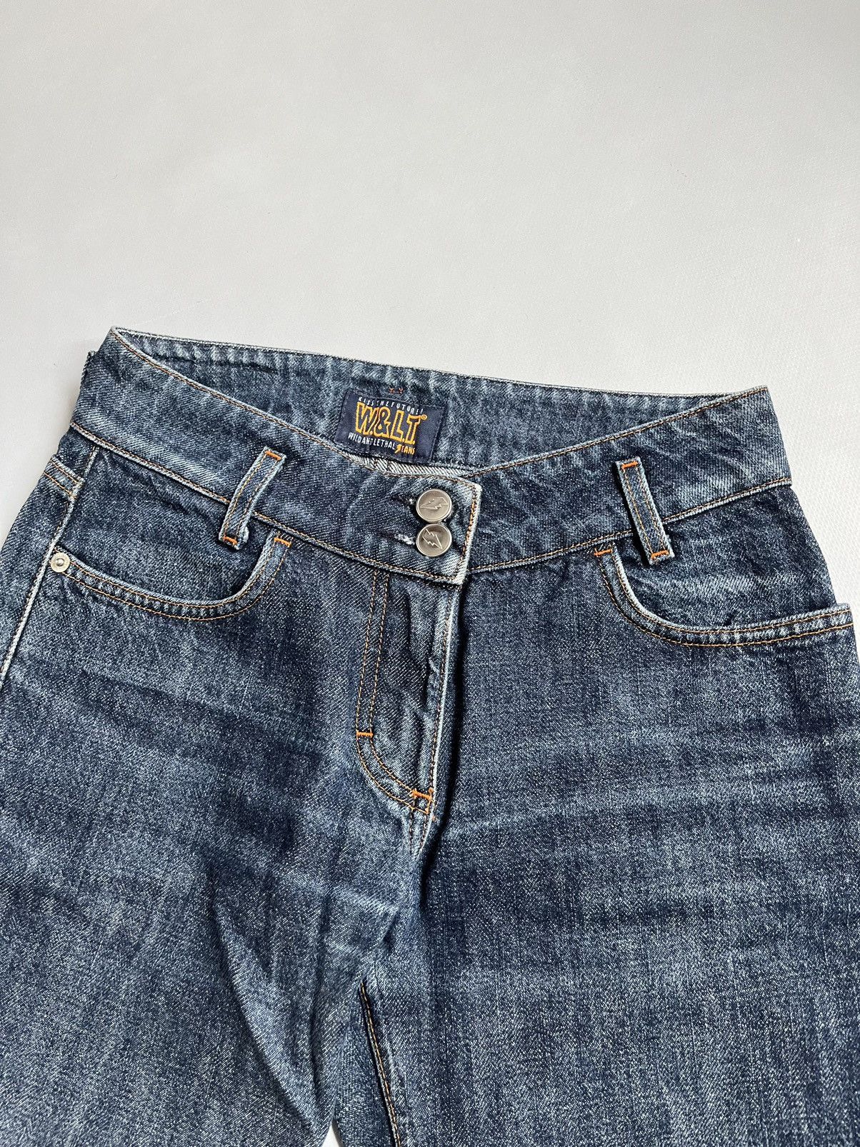 Walter Van Beirendonck Walter Van Beirendonck Wild & Lethal Dark Blue Denim Jeans Size 26" / US 2 / IT 38 - 2 Thumbnail
