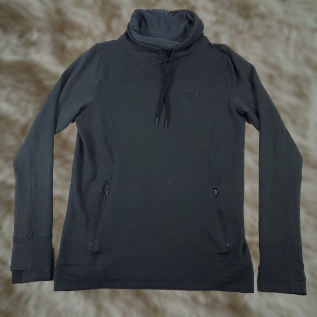 Under Armour Under Armour Sweatshirt Womens Medium Gray High Neck Pullover Activewear Size M / US 6-8 / IT 42-44 - 1 Thumbnail