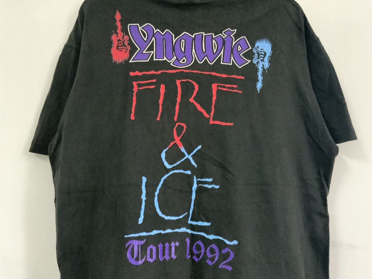 Band Tees Vintage Yngwie Malmsteen Fire & Ice Tour 1992 Tee Size US M / EU 48-50 / 2 - 12 Thumbnail