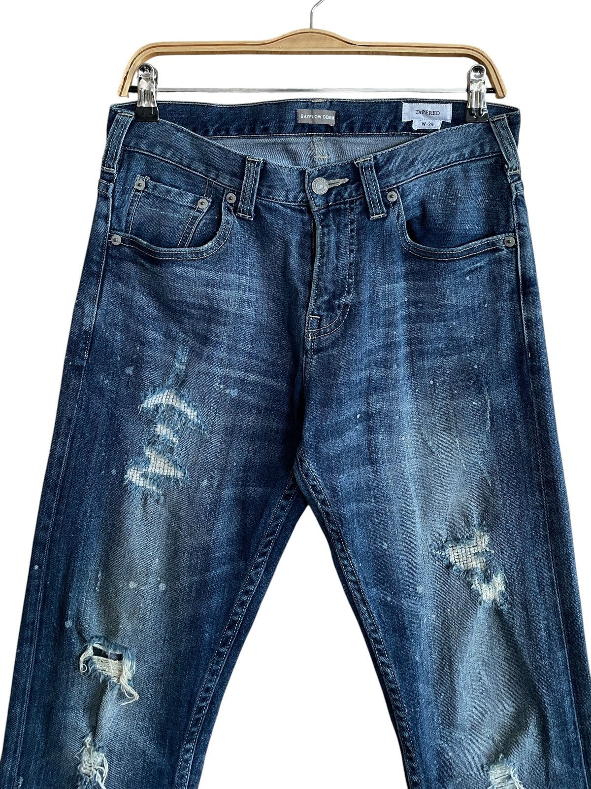 Vintage Vintage Japanese Brand Bayflow Ripped Jeans 2000s Size US 28 / EU 44 - 3 Thumbnail