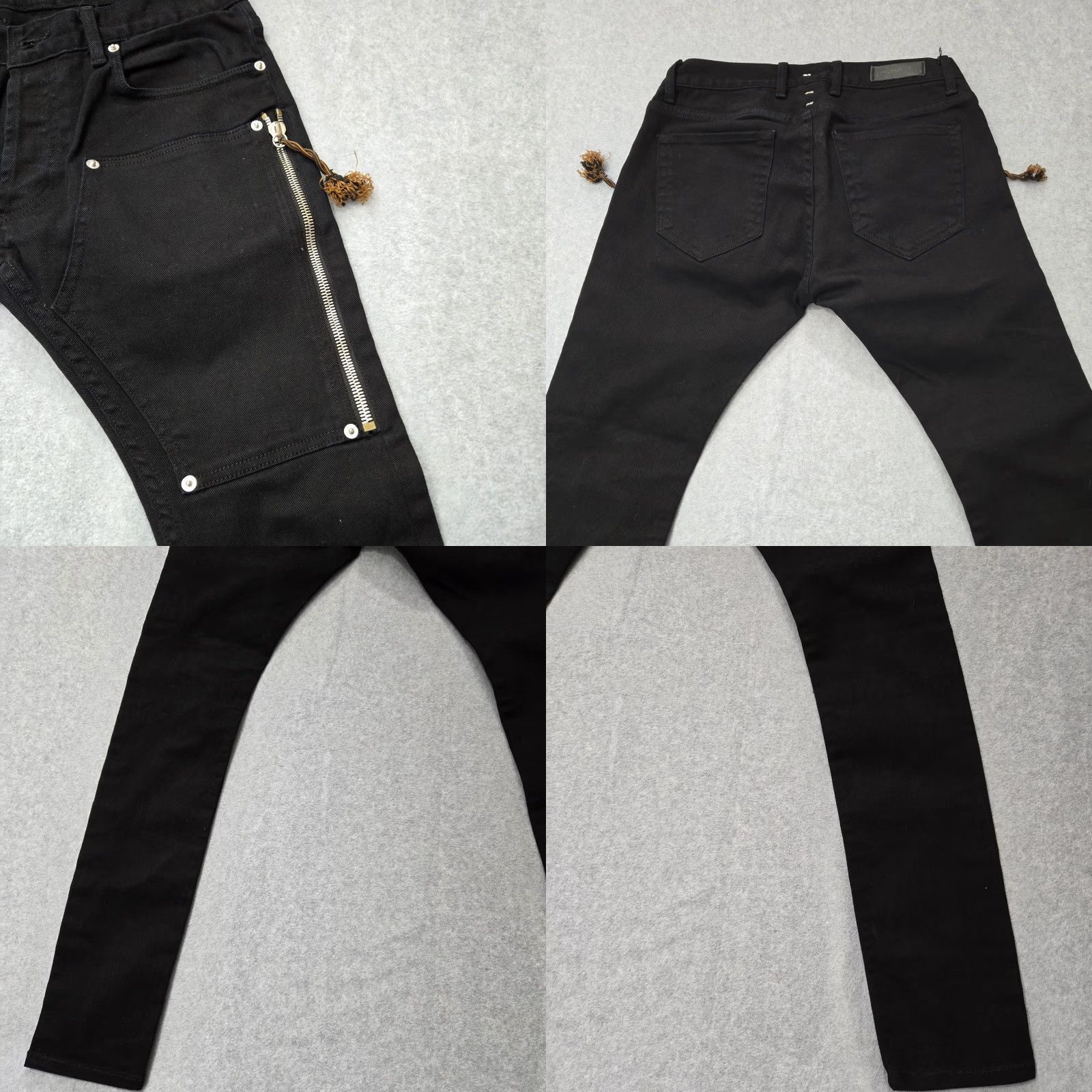 Vintage VINTAGE MR. COMPLETELY Jeans Mens 30x29 Black Zip Detail Slim Fit Distressed Los Angeles Size US 29 - 9 Thumbnail