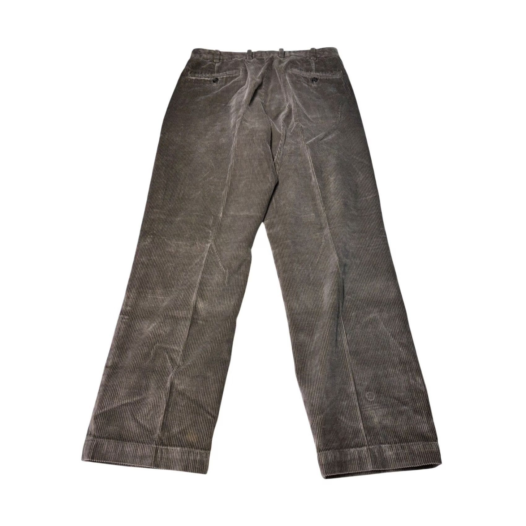 Brooks Brothers VINTAGE Brooks Brothers Hudson Corduroy Pants Mens 35x32 Brown Straight Leg Wide Size US 35 - 4 Thumbnail