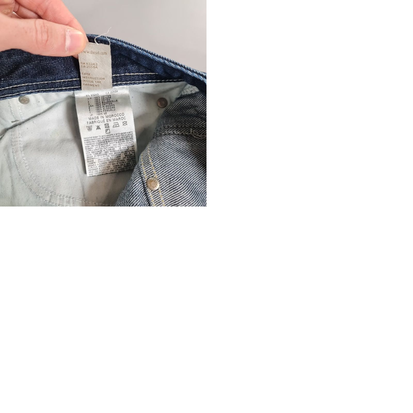 Diesel Diesel Jeans Blue W34 L32 Jodar Carrot Fit Cinch Back 0073N Mens Jeans Regular 5-Pocket Denim Cotton Slim Tapered Button Fly Vintage No Size US 34 / EU 50 - 9 Thumbnail