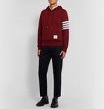 Thom Browne Thom Browne - 4 Bar Striped Loopback Cotton Jersey Hoodie Size US M / EU 48-50 / 2 - 23 Thumbnail