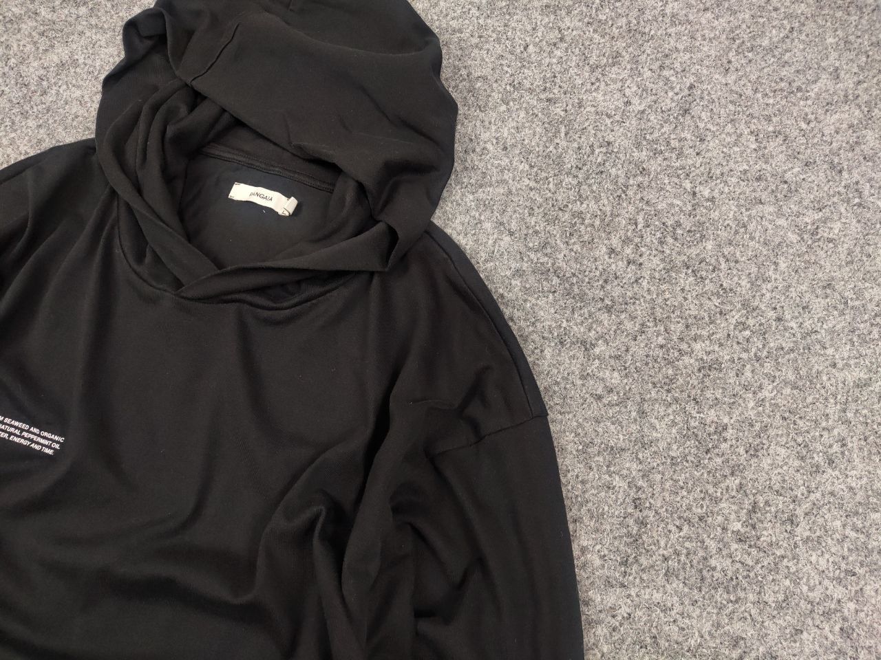 Pangaia Pangaia Design Black Organic Cotton Oversized Light Hoodie Size XL / US 12-14 / IT 48-50 - 4 Thumbnail