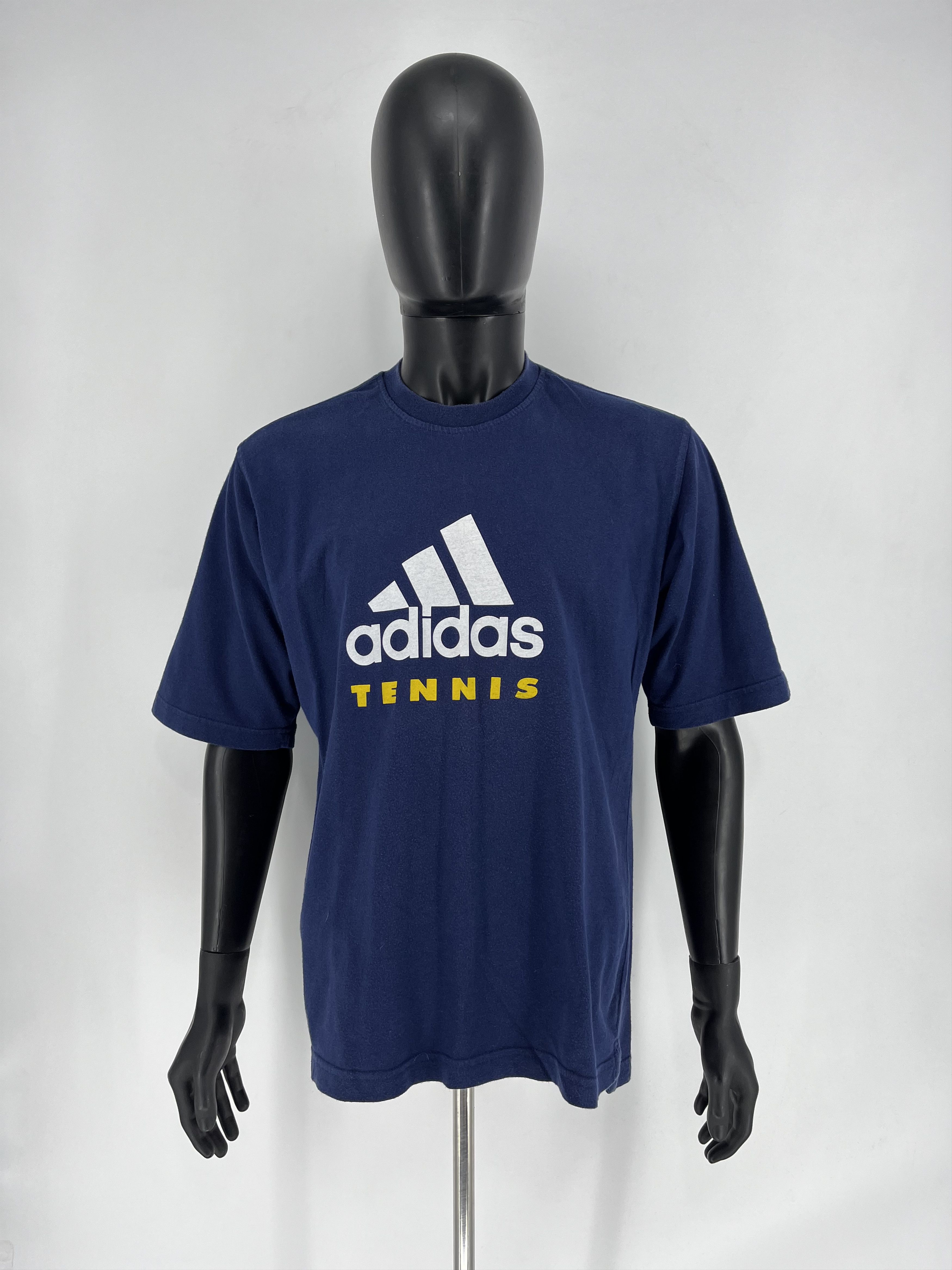 Adidas Vintage y2k 90s Adidas Tennis Tee Streetwear Hype Size US M / EU 48-50 / 2 - 2 Thumbnail