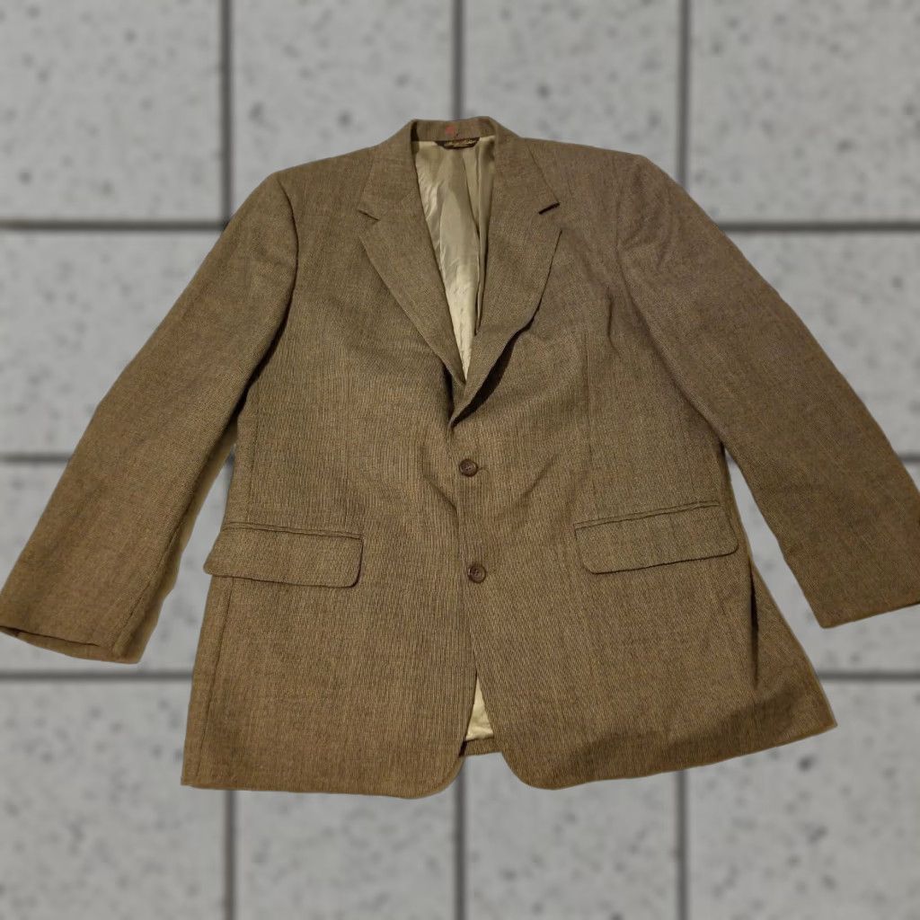 Brooks Brothers VINTAGE Brooks Brothers Wool Blazer Mens Jacket 44R 3-in-1 Khaki Brown Brown Mens Browns Brothers Wool Blazer 44R Regular Size Shirt? Size 44R - 1 Thumbnail