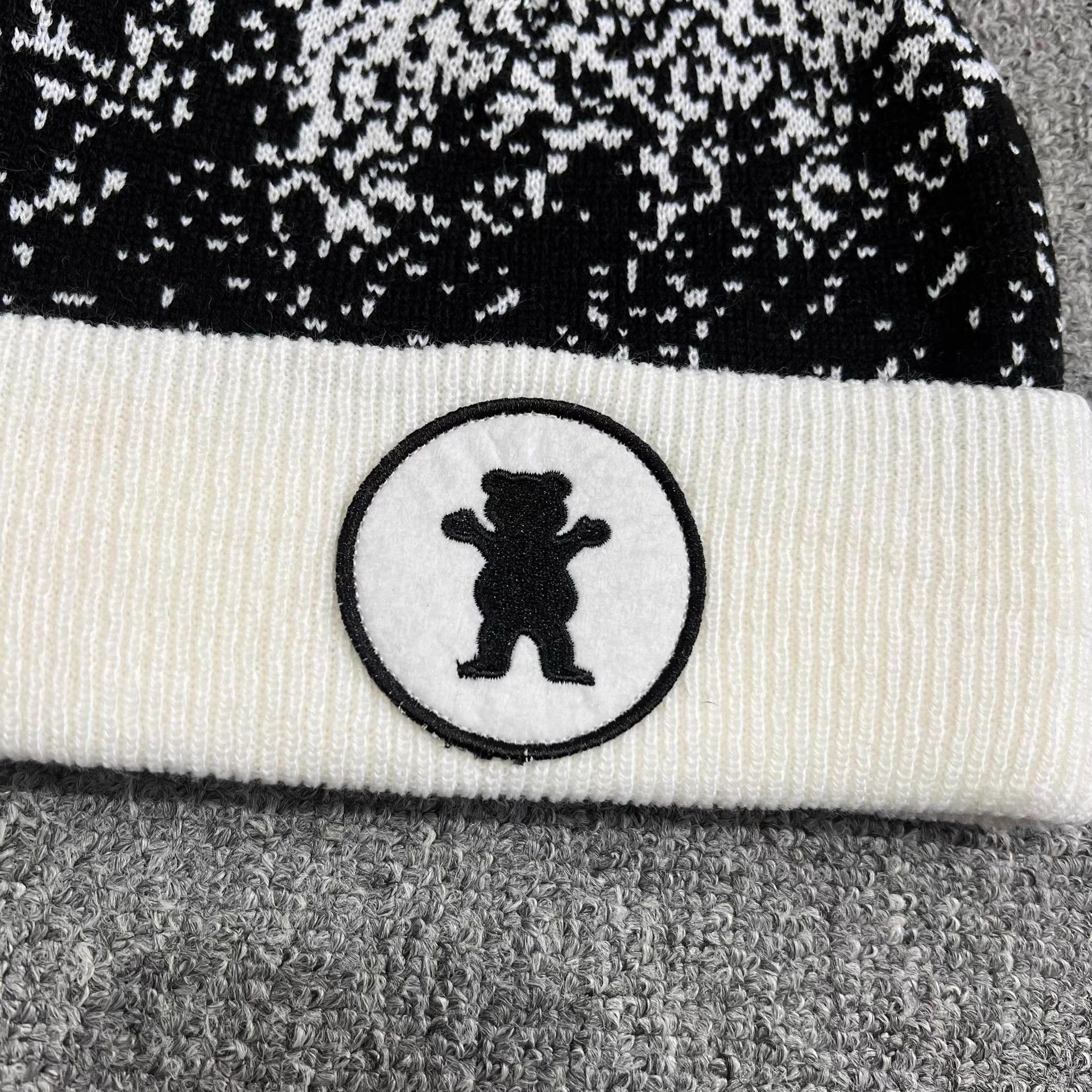 Grizzly Griptape Grizzly Griptape Bear Embroidered Knitted Beanie Q7 Size ONE SIZE - 8 Thumbnail