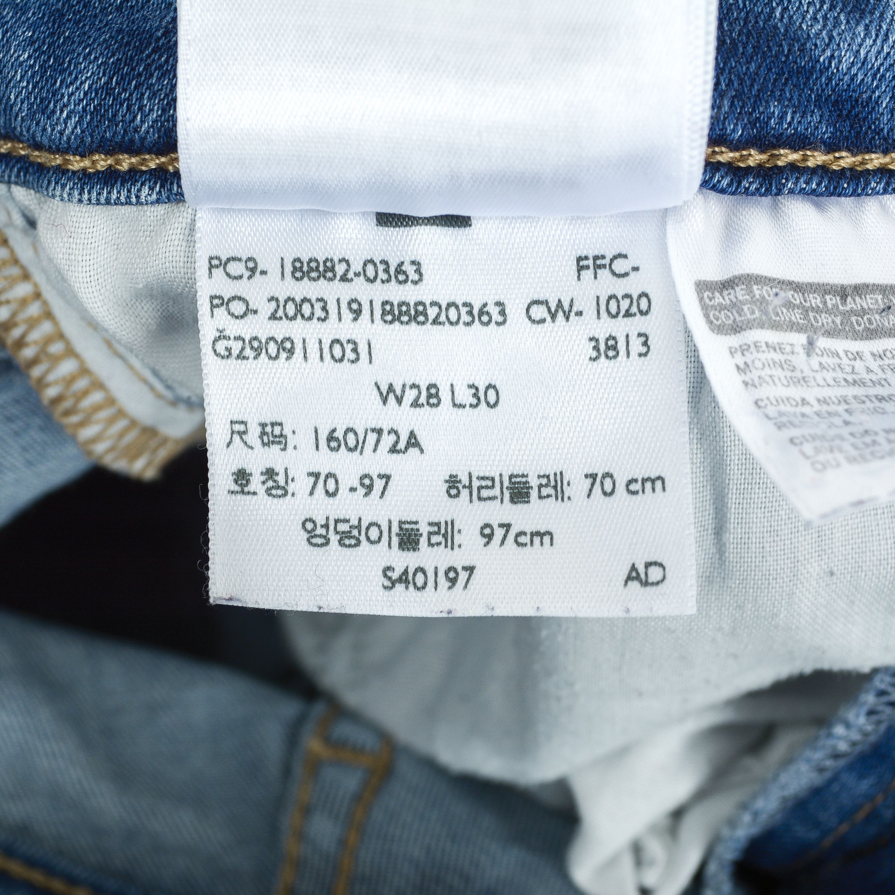 Levi's 721 High Rise Skinny W27 L30 Jeans Denim Trousers Pants Zip Size 27" / US 4 / IT 40 - 8 Thumbnail