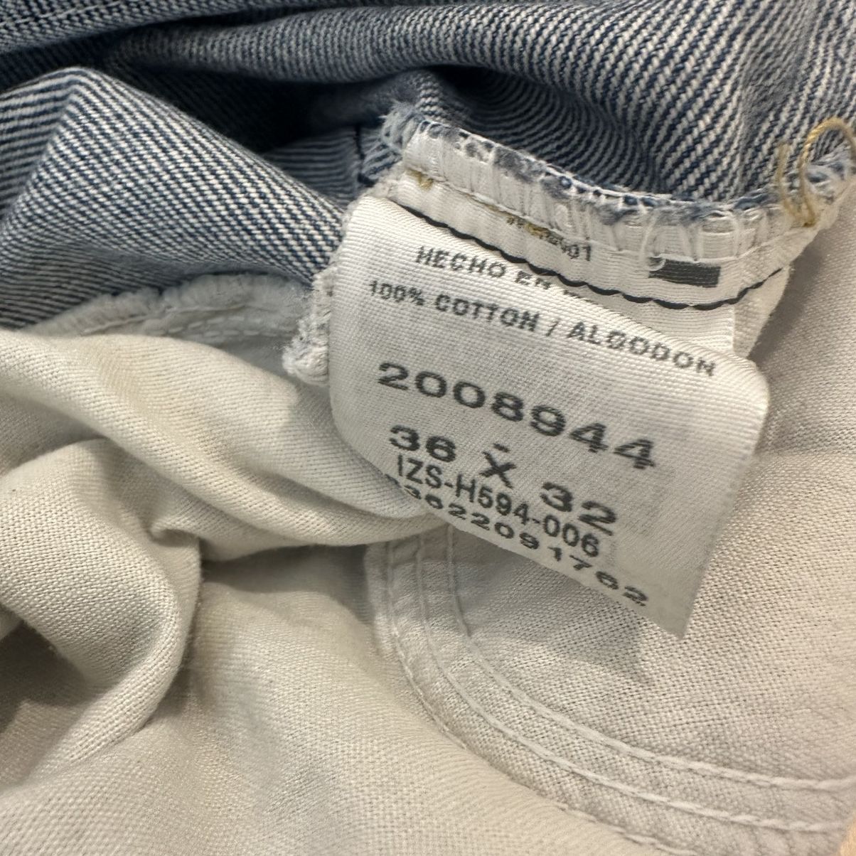 Lee Custom 1of1 Denim Jeans Ape Spit Y2K 36x32 Size US 36 / EU 52 - 10 Thumbnail