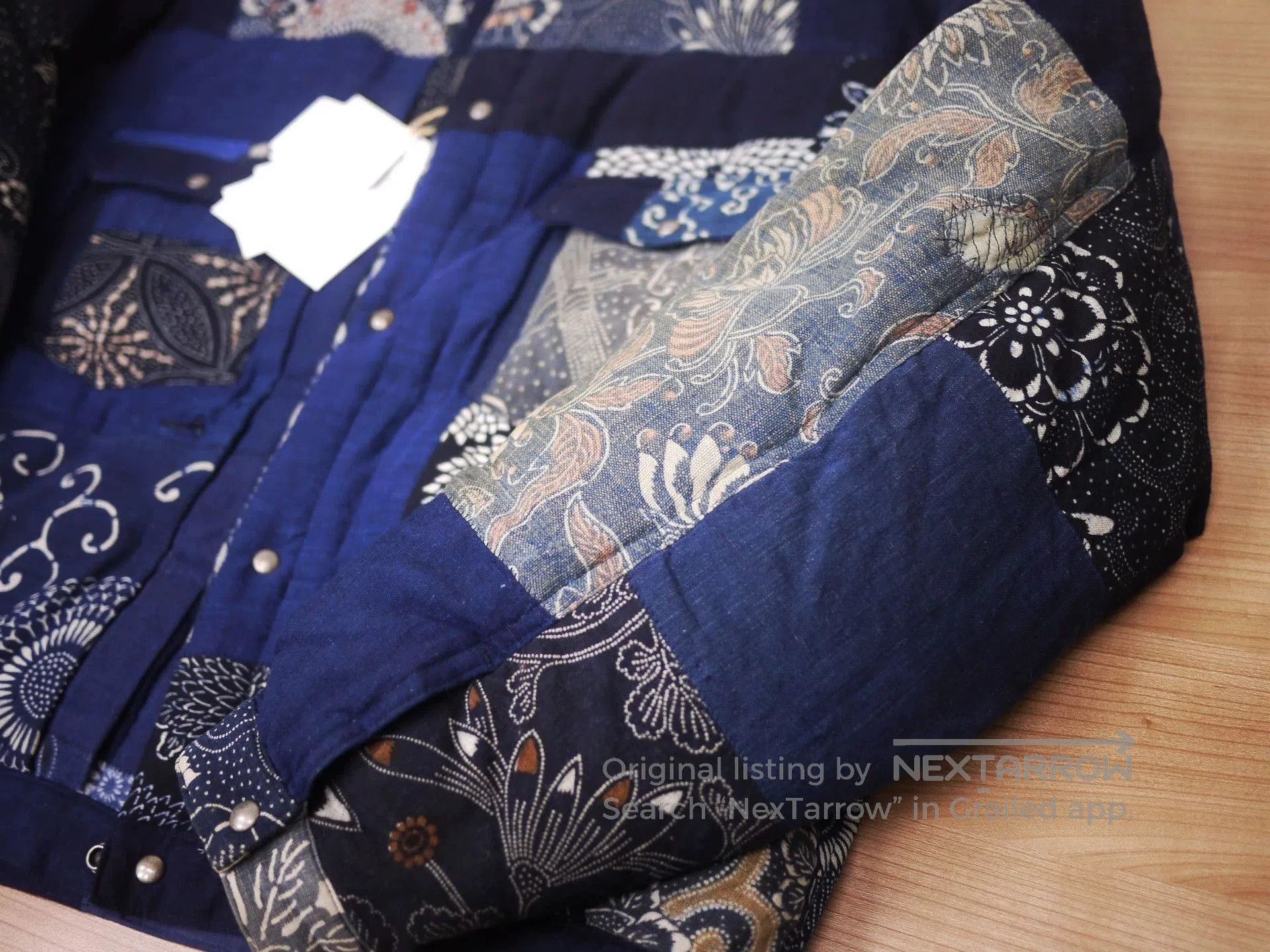 Visvim Blue Patchwork Button-Up Jacket Size M. Size US M / EU 48-50 / 2 - 2 Thumbnail