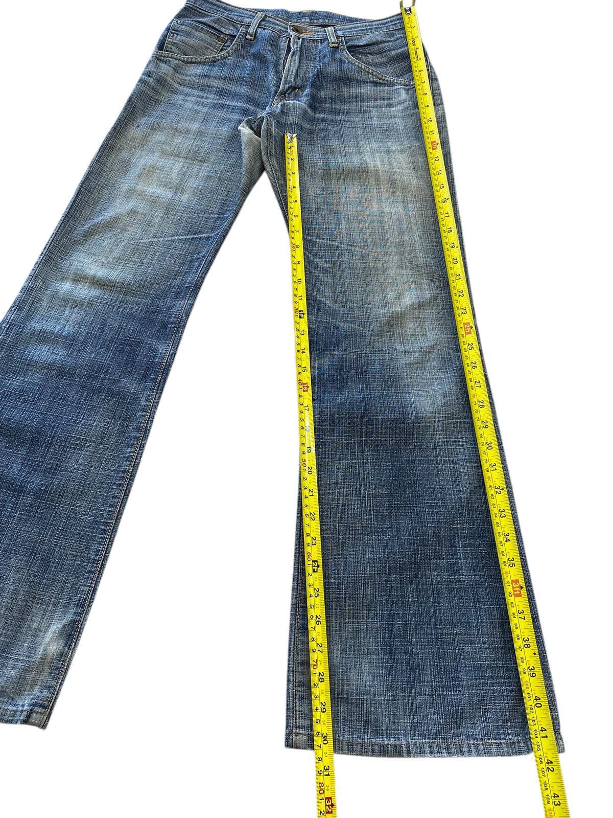 Edwin Edwin Faded Blue Wash Whiskered Style Flare Jeans Size US 30 / EU 46 - 8 Thumbnail