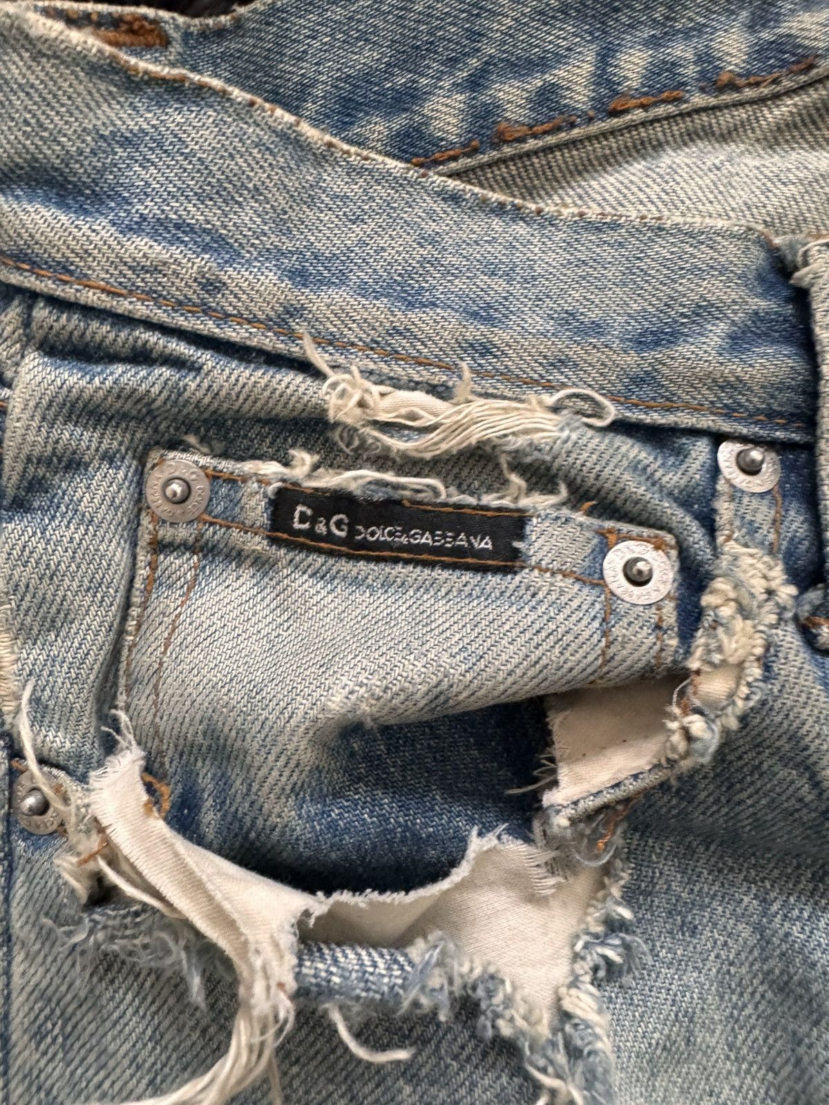 Dolce & Gabbana DISTRESSED SELVEDGE JEANS Size US 34 / EU 50 - 4 Thumbnail