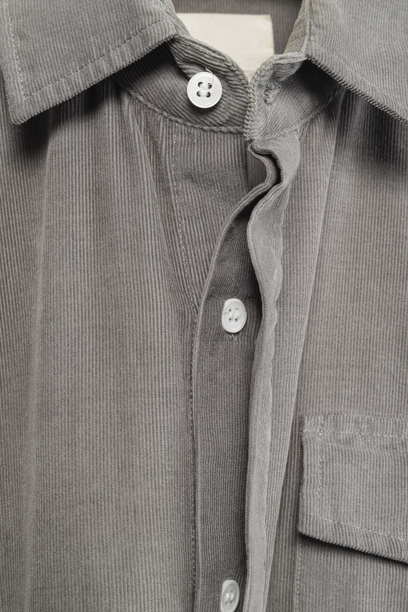 Band Of Outsiders Band of Outsiders Grey Corduroy Button-Up Shirt Size US S / EU 44-46 / 1 - 7 Thumbnail