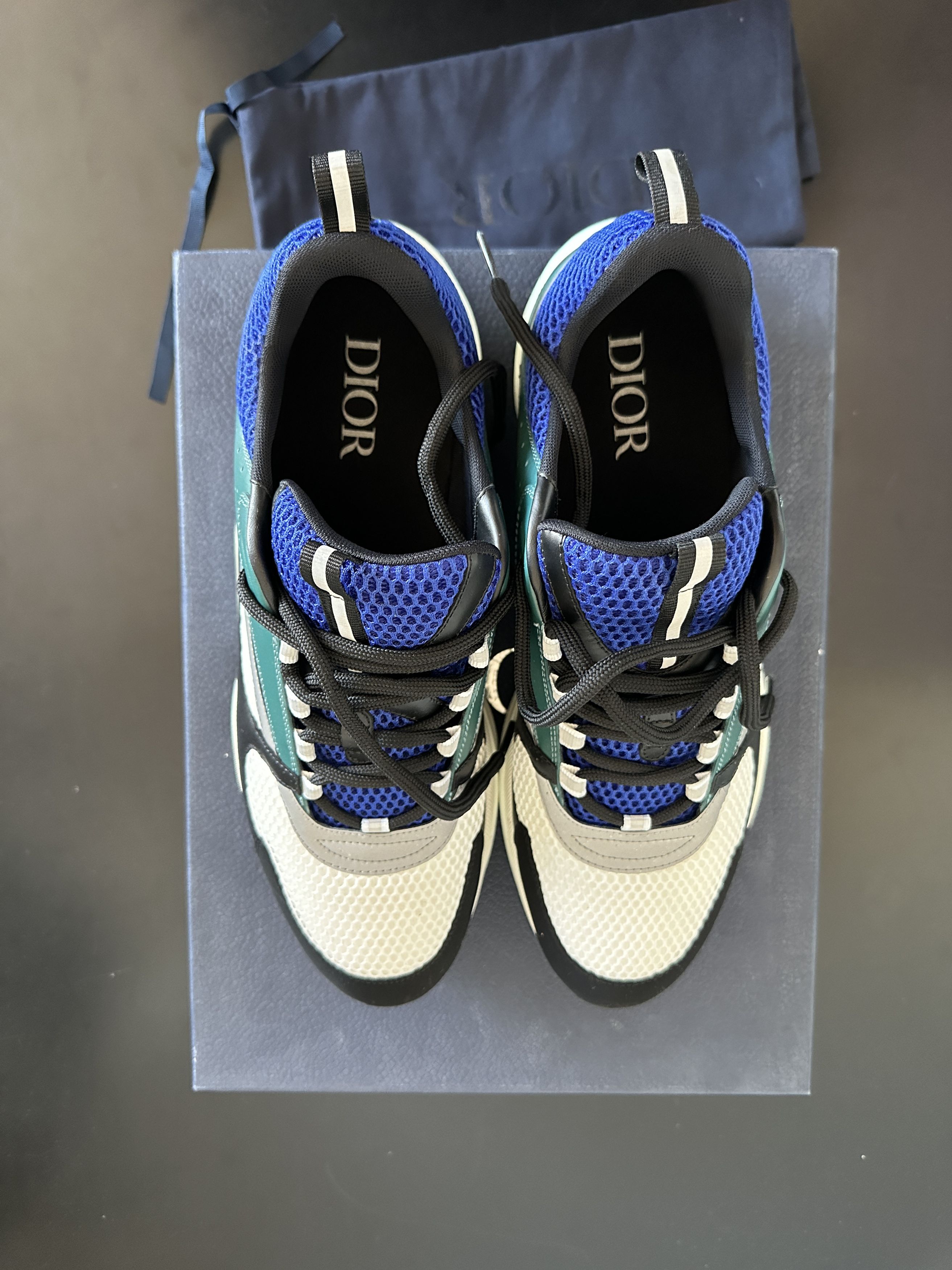 Dior Christian Dior B22 Blue / Blue Technical Mesh Size US 15 / EU 48 - 6 Thumbnail