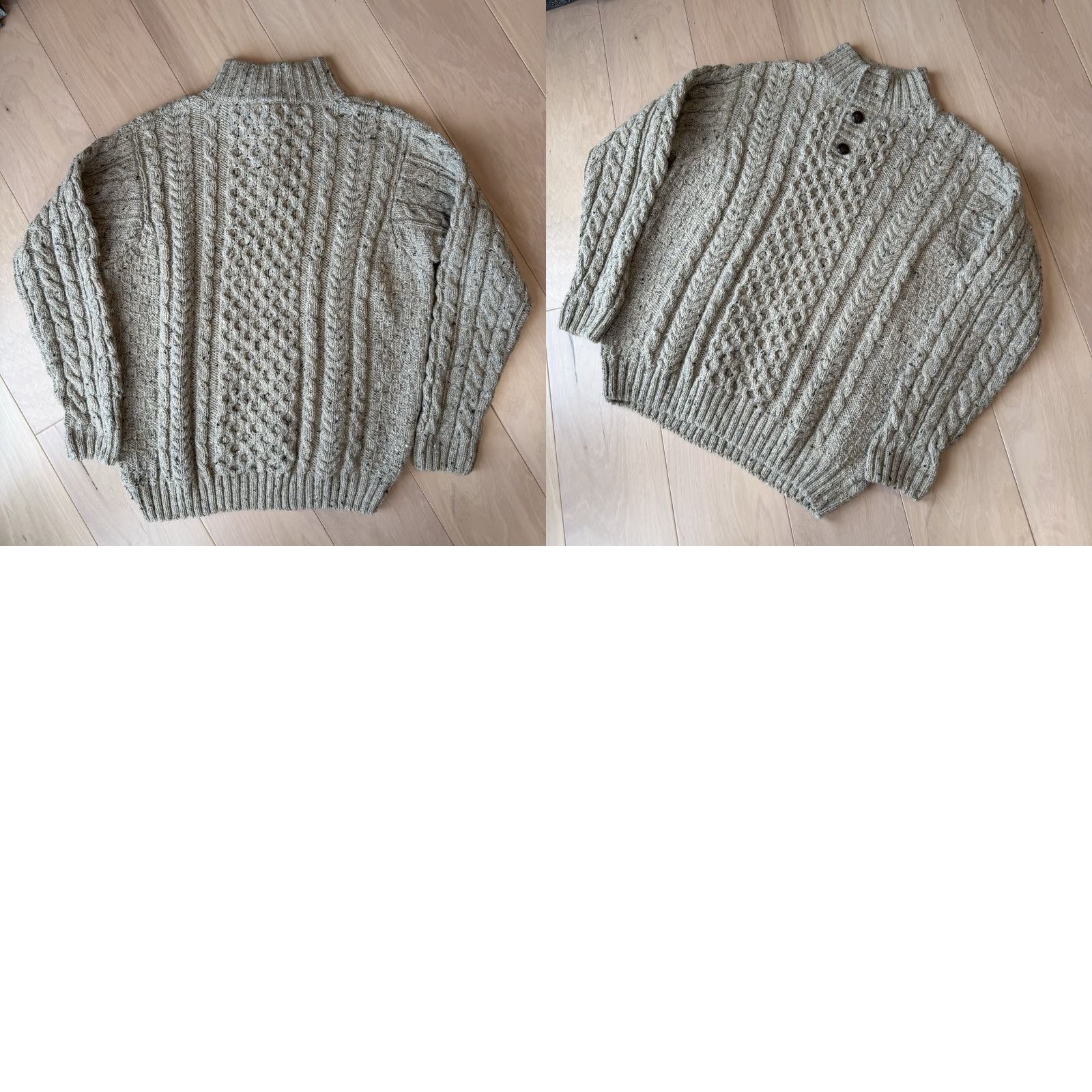 Vintage VINTAGE LL Bean Aran Knit Sweater XL Beige Fisherman Heavy Wool Pullover Minimalist Size US XL / EU 56 / 4 - 8 Thumbnail