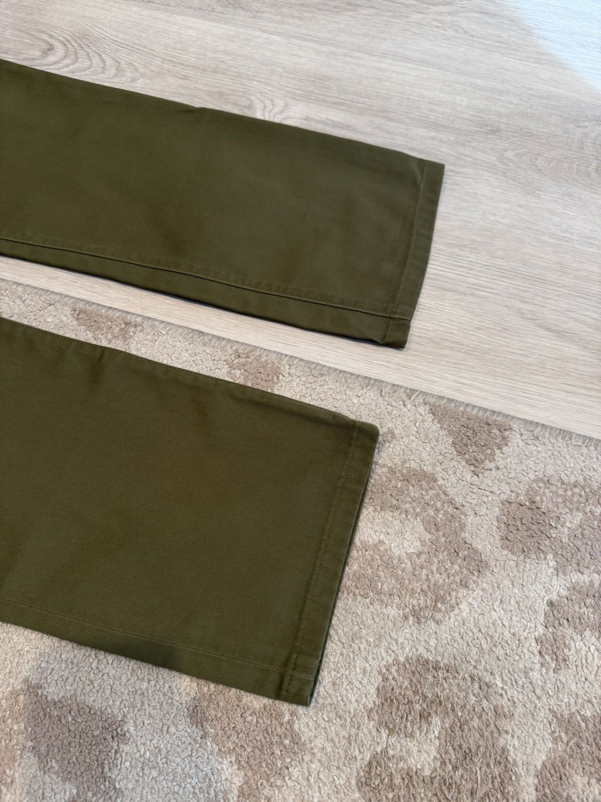 Saint Laurent Paris s/s 2024 olive denim cut pants!! Size US 32 / EU 48 - 2 Thumbnail