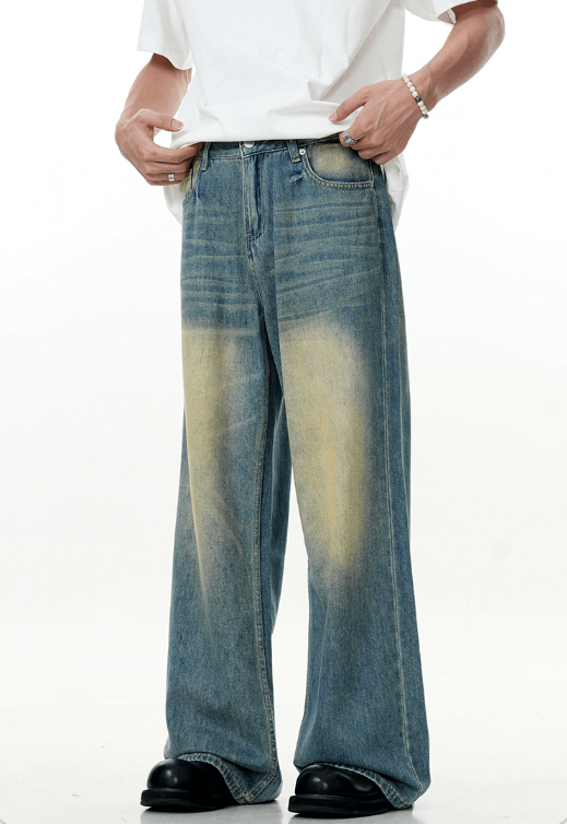 Japanese Brand × Jean Street washed vintage blue loose straight jeans y2k Size US 32 / EU 48 - 4 Thumbnail