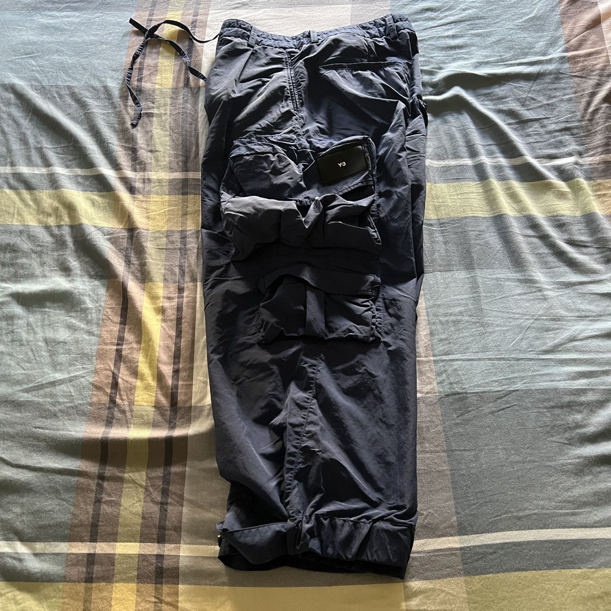 Adidas × Yohji Yamamoto Y-3 Crinkle Nylon Cuffed Pants Size 28" / US 6 / IT 42 - 2 Thumbnail