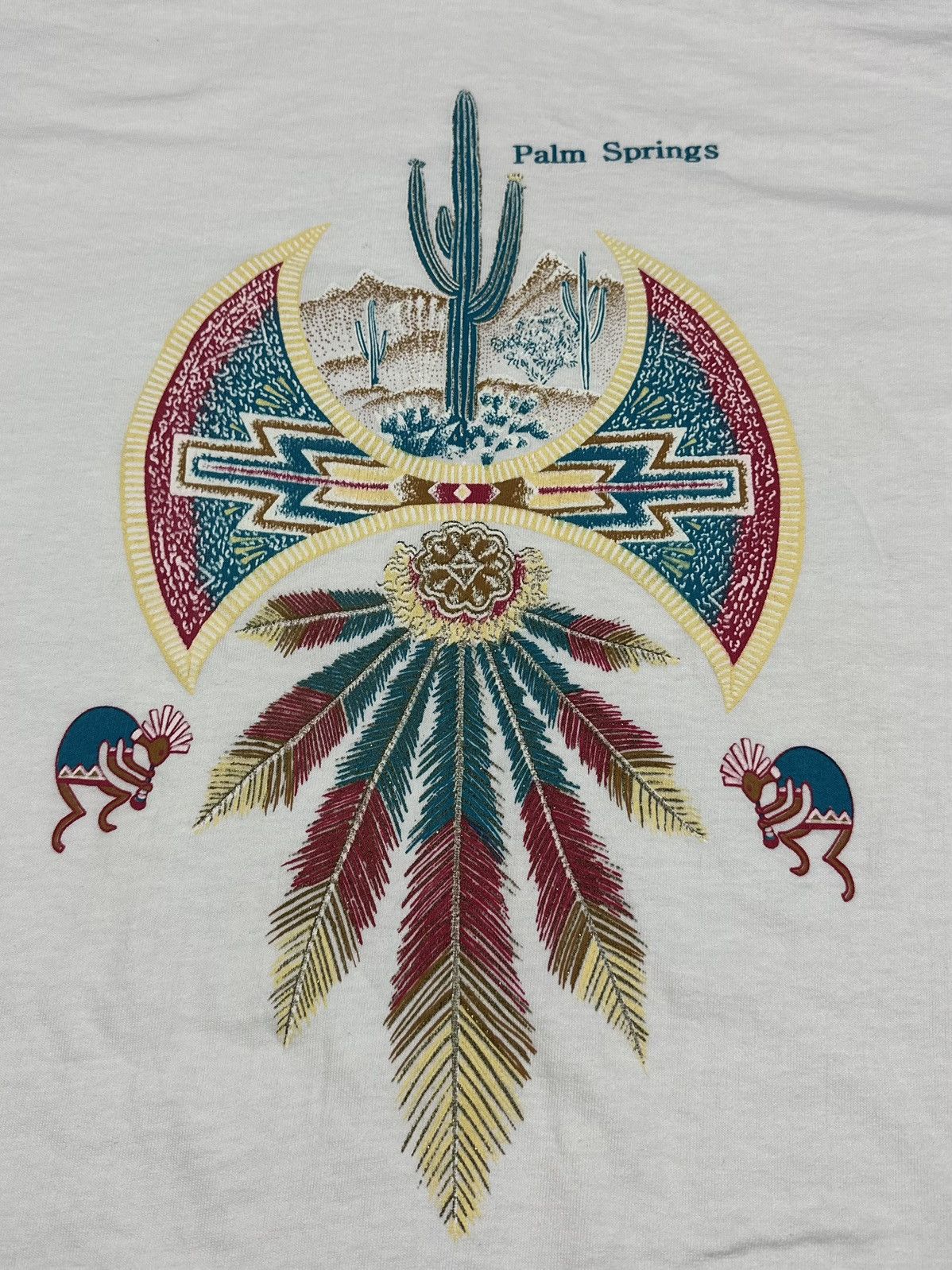 Hanes Vintage Palm Springs Tee Southwest Native American Desert Size US XL / EU 56 / 4 - 6 Thumbnail
