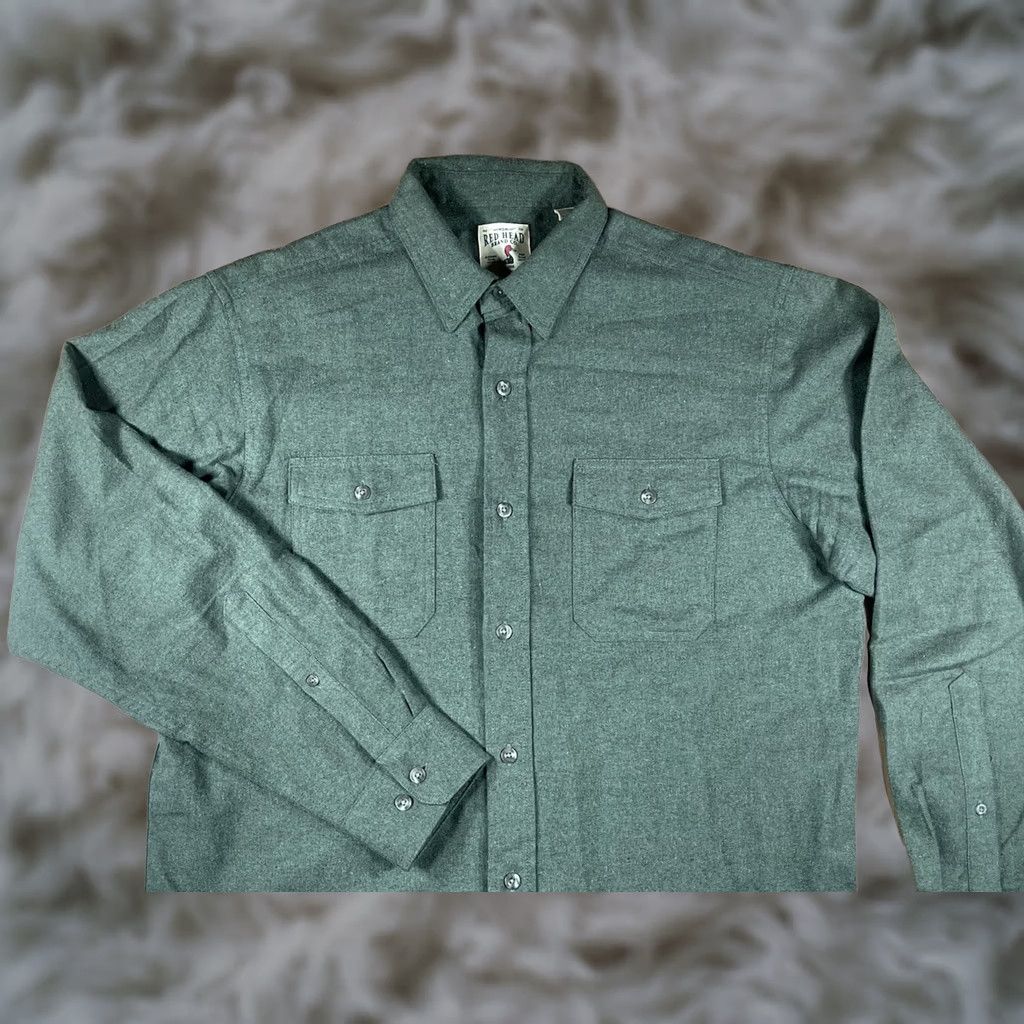 Vintage Red Head Brand Co Shirt Mens L Green Button Up Long Sleeves Flannel Casual Size US L / EU 52-54 / 3 - 1 Thumbnail