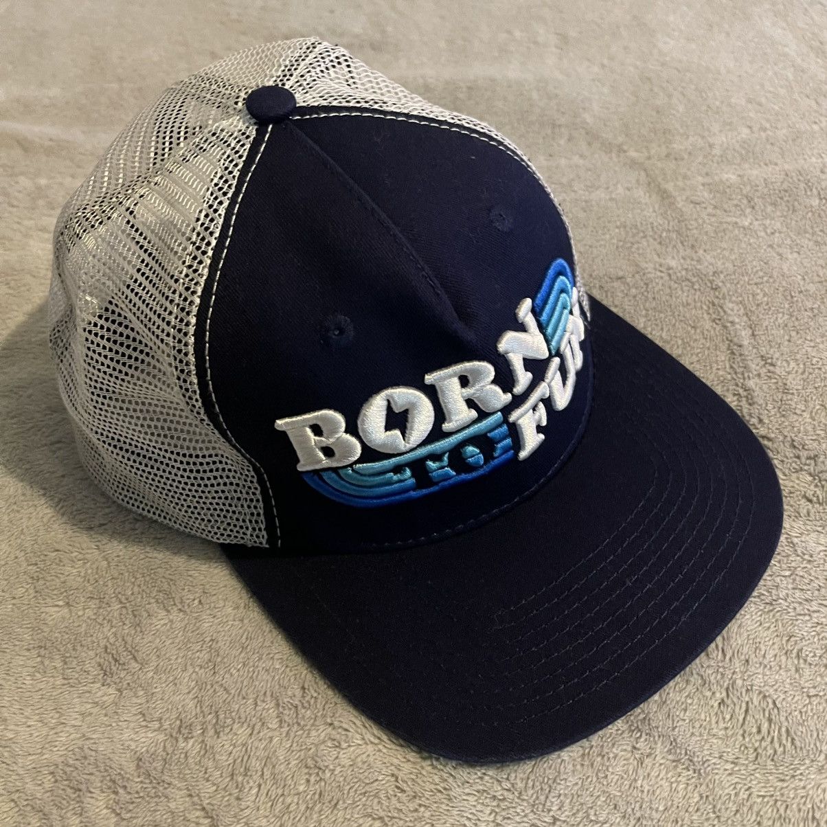 Other Fun-Haver Born To Fun Trucker Hat Navy Blue Snapback Cap Size ONE SIZE - 6 Thumbnail