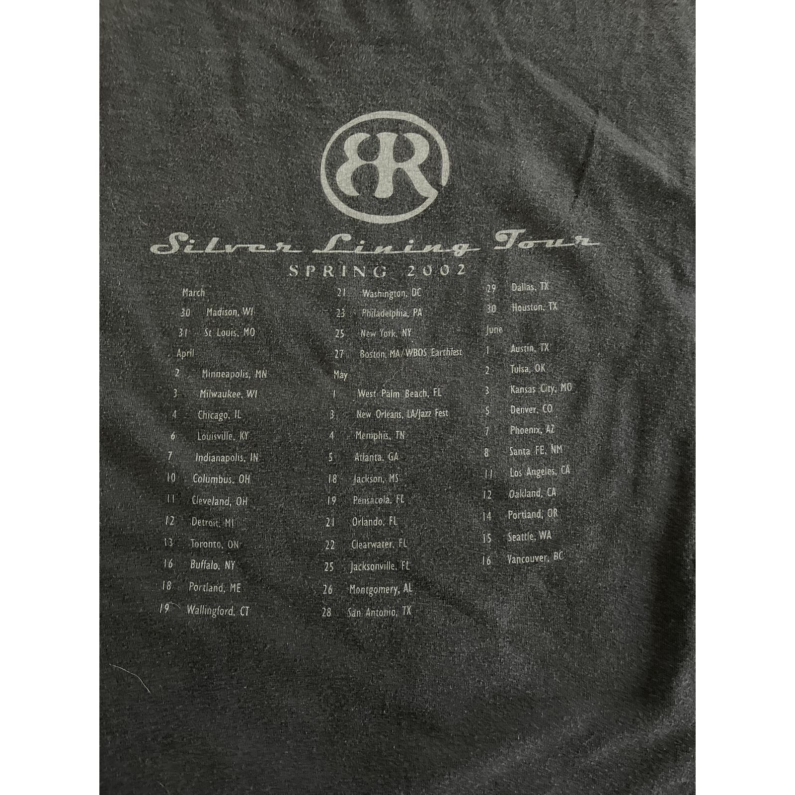 Gildan Bonnie Raitt Silver Lining Tour T-Shirt Size US XL / EU 56 / 4 - 6 Preview