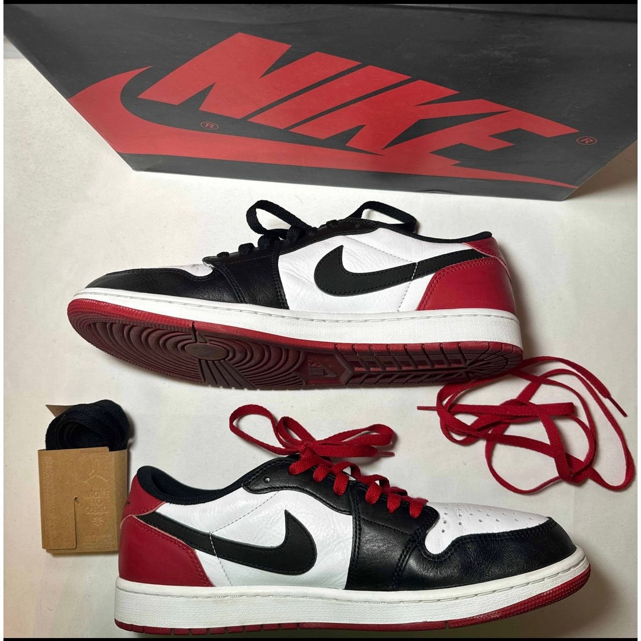Jordan Brand × Nike Size 11.5 - Air Jordan 1 Retro Low OG Black Toe Men's Shoes Size US 11.5 / EU 44-45 - 3 Thumbnail
