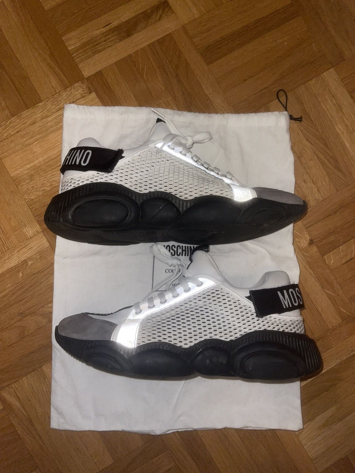 image of Moschino Fantasy Teddy Sneaker White, Men's (Size 10)