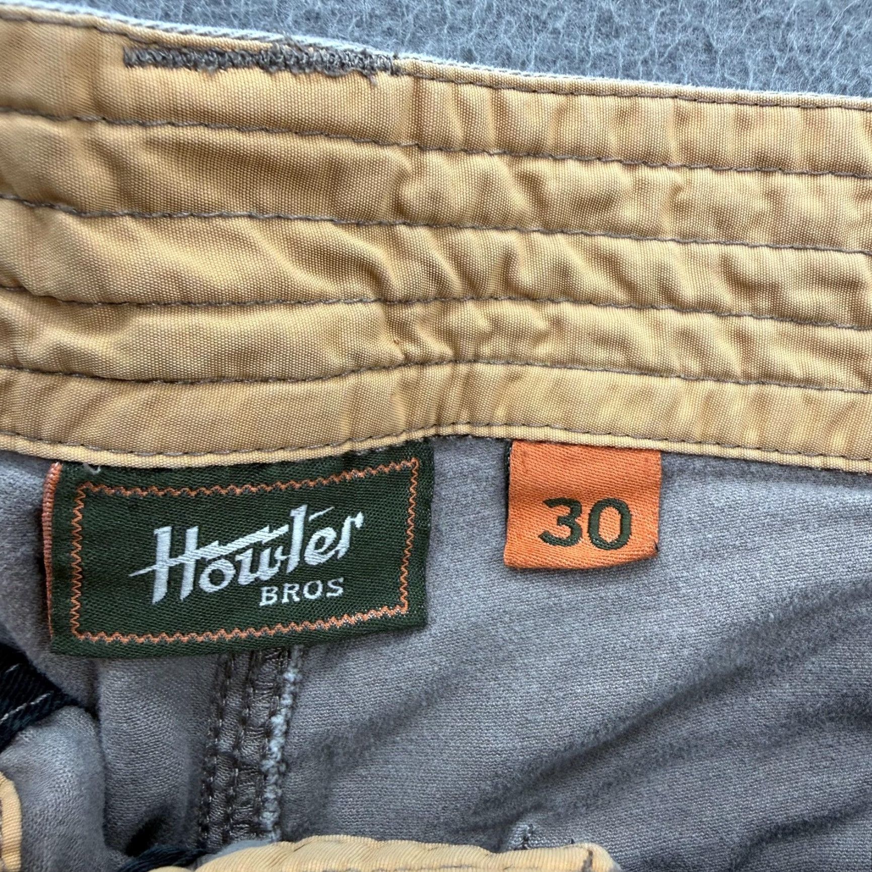 Vintage Howler Bros Clarksville Walk Shorts Mens 30 Brown Chino Stretch 7 Inseam Casual BROS Logo Pockets Size US 30 / EU 46 - 3 Thumbnail