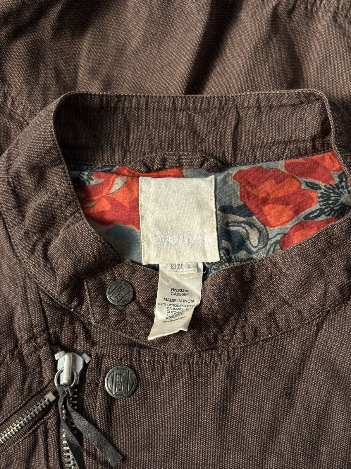 Diesel Archive Diesel Brown Corset Jacket Napoleon Style 00s Size L / US 10 / IT 46 - 12 Thumbnail