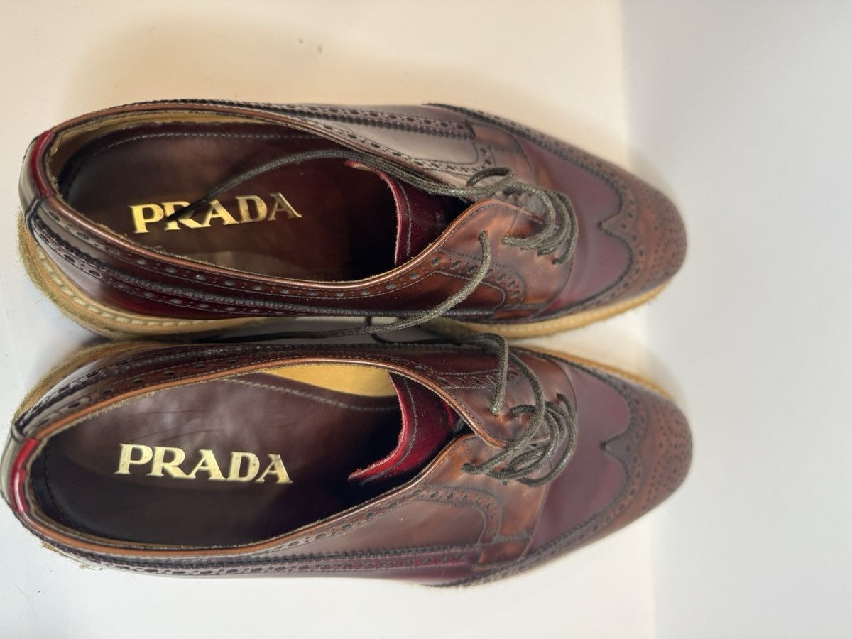 Prada PRADA Espadrille Wingtip Brogues - Like New (Mod. 2EG015) Size US 8.5 / EU 41-42 - 5 Thumbnail