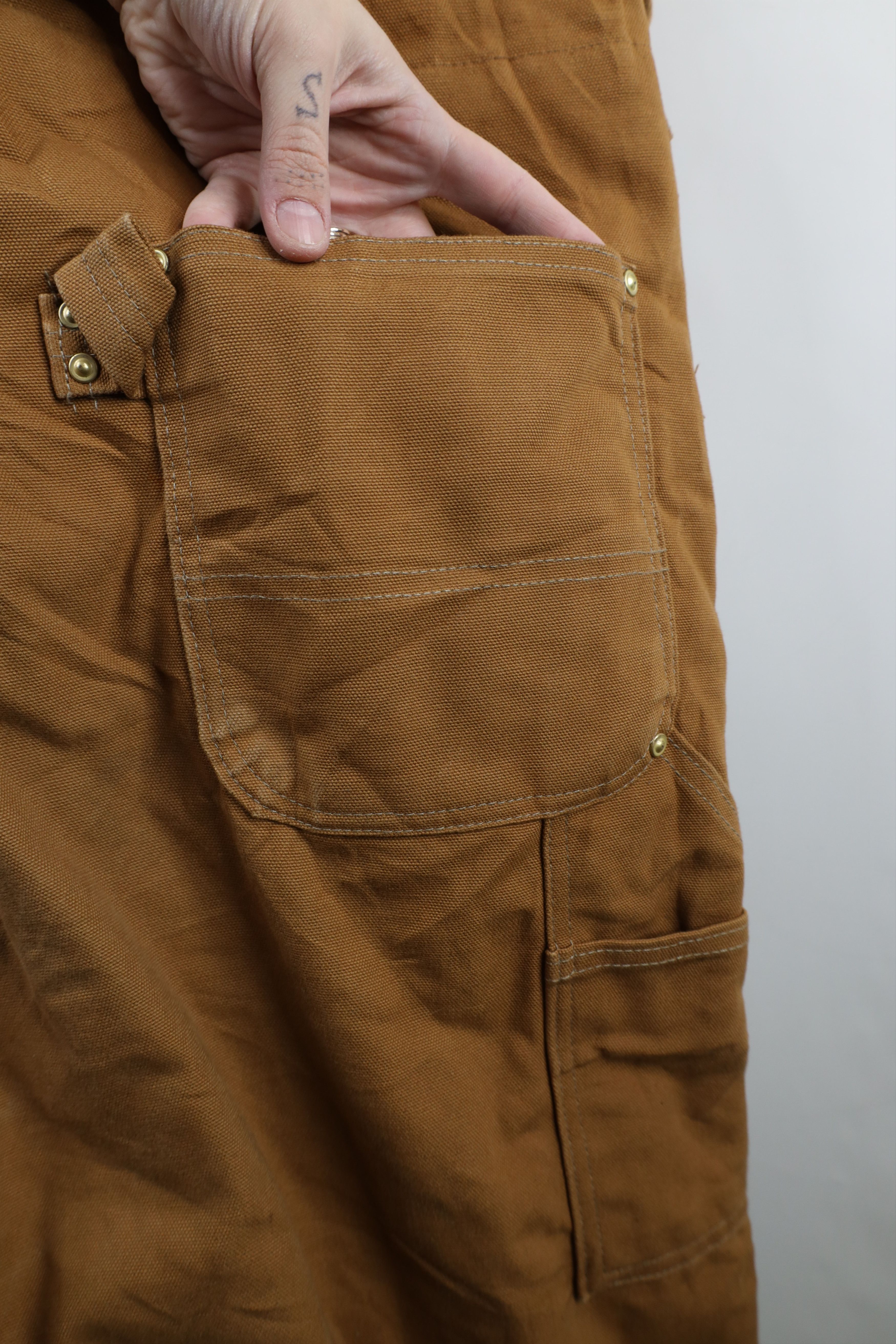 Carhartt Vintage Y2K 2003 Carhartt Distressed Quilted Overalls Size US 44 / EU 60 - 13 Thumbnail