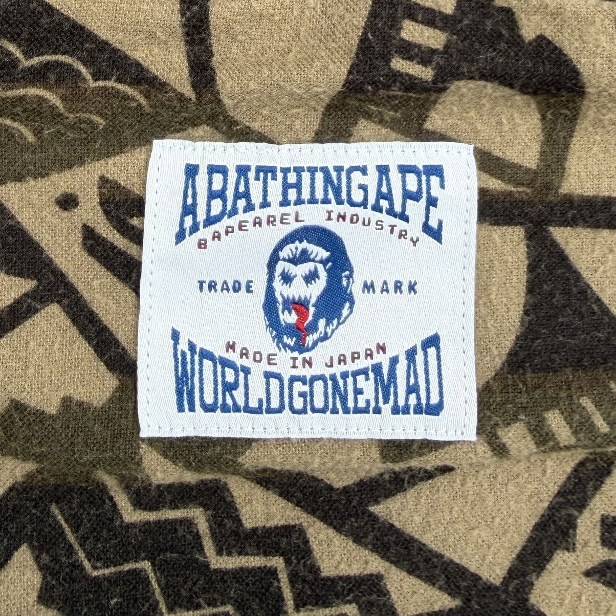 Bape A Bathing Ape BAPE All Over Print Zip Hoodie Brown Graphic Size US XL / EU 56 / 4 - 3 Thumbnail